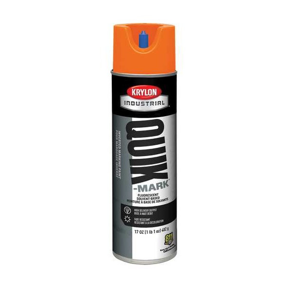 Inverted Marking Paint, 17 oz., Fluorescent Orange, Solvent -Based
