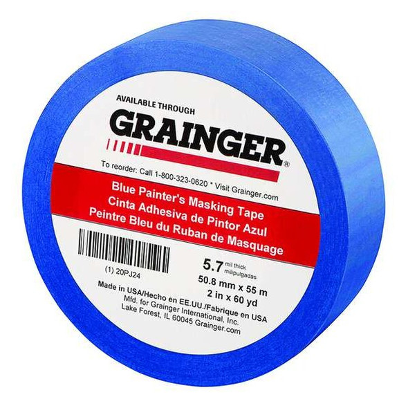 Manufacturer Varies Painters Masking Tape,2" W,60 yd L,Blue 20PJ24 Manufacturer Varies Painters Masking Tape,2" W,60 yd L,Blue 20PJ24