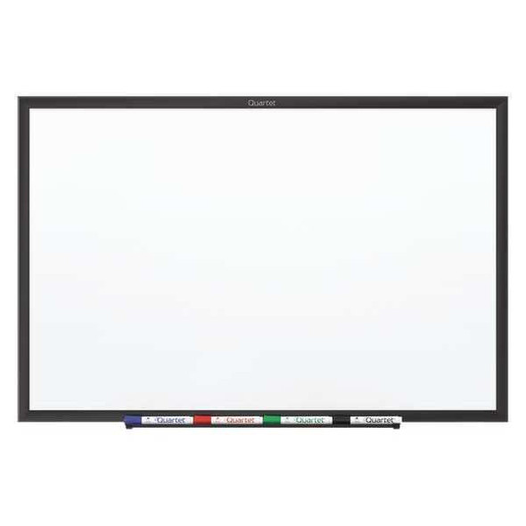 Dry Erase Board, Steel, 48 in, 72 in, Aluminum Frame, White, Gloss