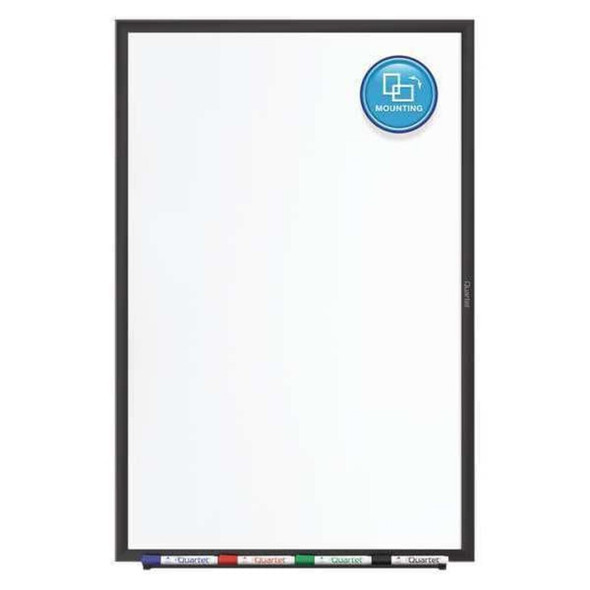 Dry Erase Board, Steel, 48 in, 72 in, Aluminum Frame, White, Gloss  SM537B-24
