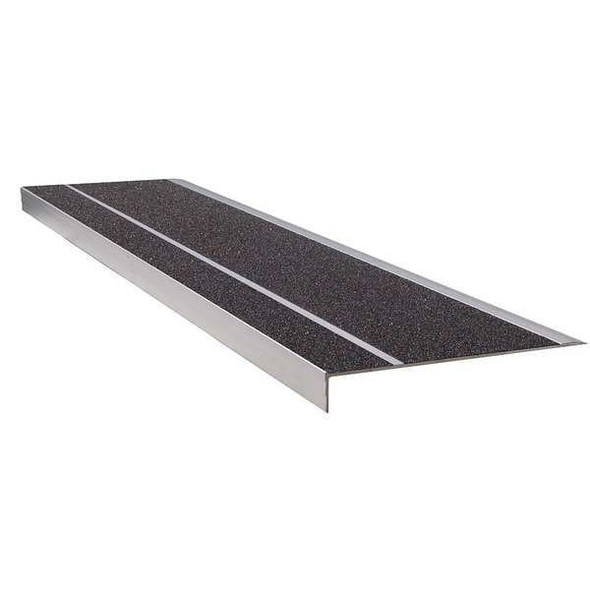 Wooster Products Stair Tread,Black,54in W,Extruded Alum 300BLA4-6 Wooster Products Stair Tread,Black,54in W,Extruded Alum 300BLA4-6
