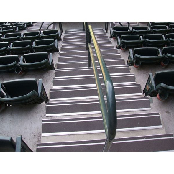 Wooster Products Stair Tread,Black,54in W,Extruded Alum 300BLA4-6