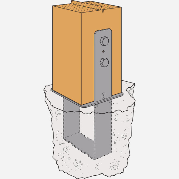 Simpson Strong-Tie 8 In. x 8 In. 7 ga Galvanized Column Base CB88 137662