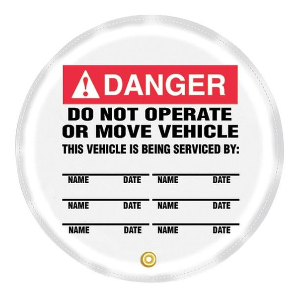 Accuform Steering Wheel Cover,Do Not Operate,24 KDD731