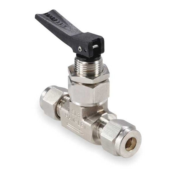Ham-Let Manual 2-Way Ball Valve,Let-Lok,Brass H-1200-B-L-1/4