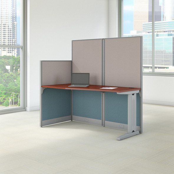 Bush Business Furniture Office in an Hour 65W x 33D Cubicle Workstation in Hansen Cherry WC36492-03K