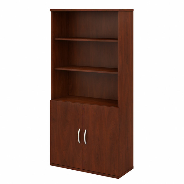 Bush Business Furniture Studio C 5 Shelf Bookcase with Doors STC015HC