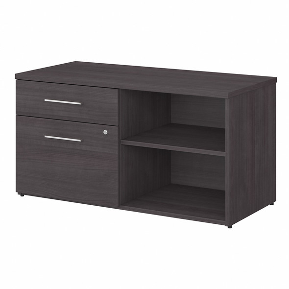 Bush Business Furniture Office 500 Low Storage Cabinet with Drawers and Shelves OFS145SG