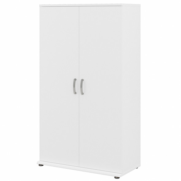 Bush Business Furniture Universal Tall Clothing Storage Cabinet with Doors and Shelves CLS136WH-Z