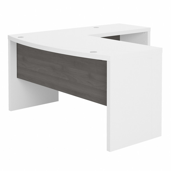 Office by kathy ireland® Echo L Shaped Bow Front Desk ECH025WHMG