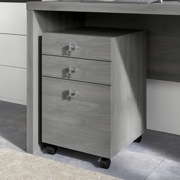 Office by kathy ireland® Echo 3 Drawer Mobile File Cabinet in Modern Gray KI60401-03