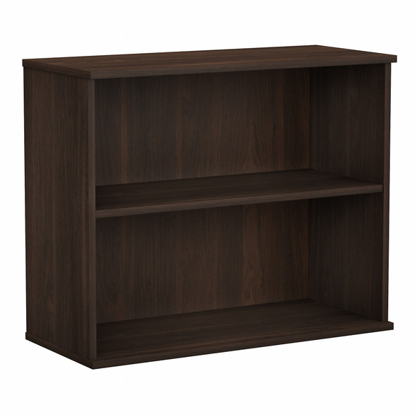 Bush Business Furniture Hybrid Small 2 Shelf Bookcase in Black Walnut HY3036BW-Z