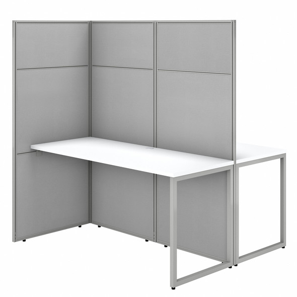 Bush Business Furniture Easy Office 60W 2 Person Cubicle Desk Workstation with 66H Panels EODH460WH-03K Bush Business Furniture Easy Office 60W 2 Person Cubicle Desk Workstation with 66H Panels EODH460WH-03K