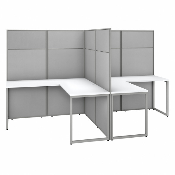 Bush Business Furniture Easy Office 60W 2 Person L Shaped Cubicle Desk Workstation with 66H Panels EODH560WH-03K Bush Business Furniture Easy Office 60W 2 Person L Shaped Cubicle Desk Workstation with 66H Panels EODH560WH-03K