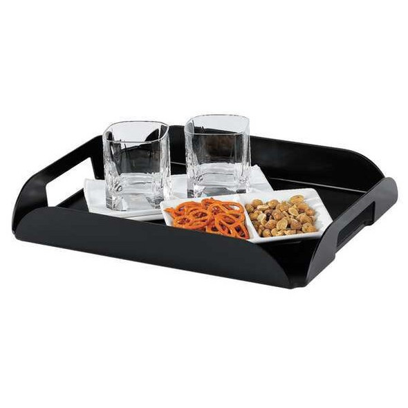 Hospitality 1 Source Coffee Tray, Rectangle, Black, Plastic TRCFB