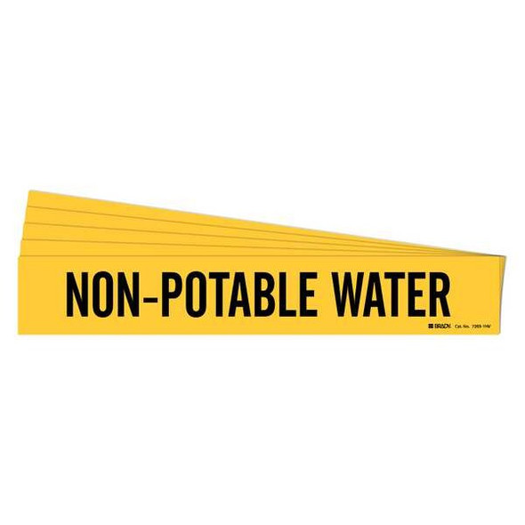 Brady Pipe Marker,Non-Potable Water,PK5 7203-1HV-PK