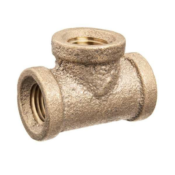 Tee Brass Brass Class 125 Pipe Fittings, 3/4 in Female BSPT X 3/4 in Female BSPT