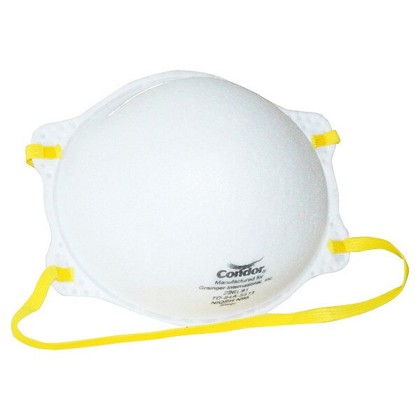 Disposable Respirator, N95, Molded, Dual, Non-Adjustable, Metal Nose Clip, M