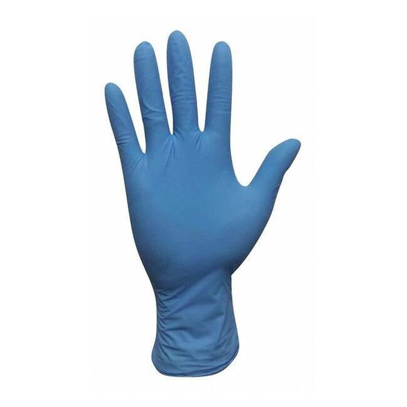 Disposable Gloves, 4.5 mil Palm, Nitrile, Powdered, XL (10), 100 PK, Blue