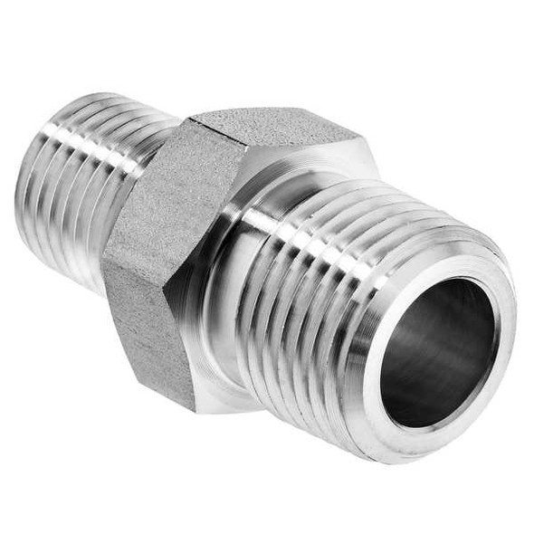 Manufacturer Varies Reducing Hex Nipple,304 SS,1/2 x 1/4" ZUSA-PF-7832