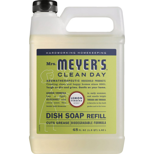 Mrs. Meyer's Clean Day 48 Oz. Lemon Verbena Liquid Dish Soap Refill 11181 Mrs. Meyer's Clean Day 48 Oz. Lemon Verbena Liquid Dish Soap Refill 11181