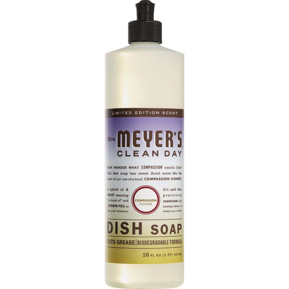 Mrs. Meyer's Clean Day 16 Oz. Compassion Flower Liquid Dish Soap 11383