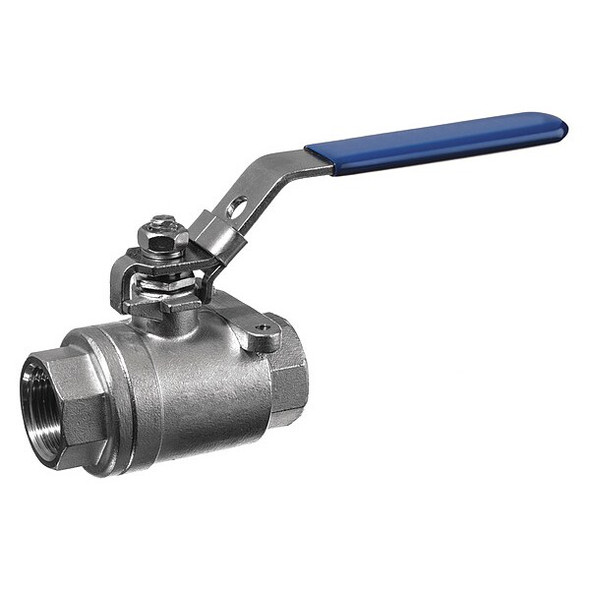 Usa Industrials Manual 2-Way Ball Valve,BSPT,304 SS ZUSA-VLV-162
