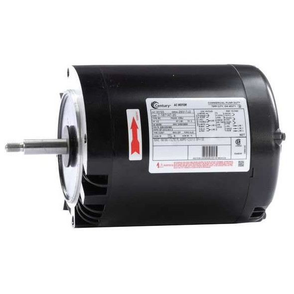 3-Phase General Purpose Pump Motor, 1/2 HP, 56J Frame, 208-230/460V AC Voltage