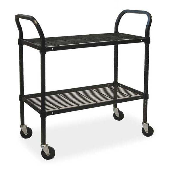 Manufacturer Varies Wire Cart,2 Shelf,36x18x39,Black 2HDH6
