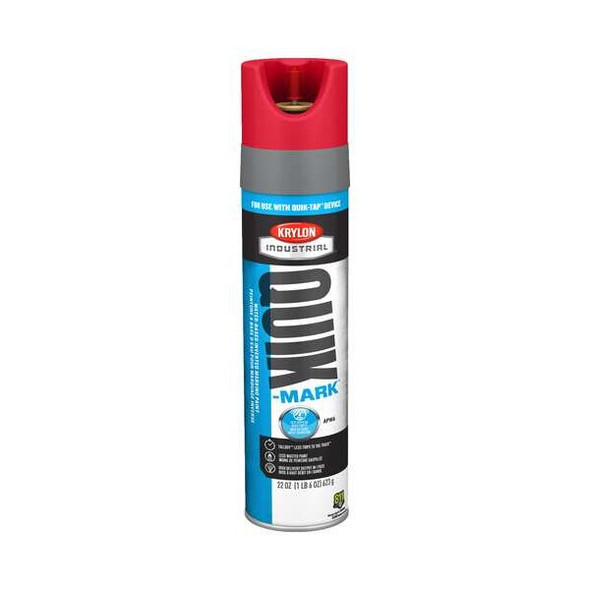 Inverted Marking Paint, 25 oz., Brilliant Red, Water -Based