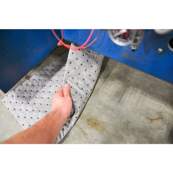 Sorbent Pad, 22 gal, 16 in x 18 in, Universal, Gray, Polypropylene  SFG-72BX