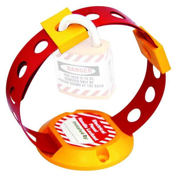 Manufacturer Varies Panel Handle Lockout,RedYellow,1/4 in. 45MZ64