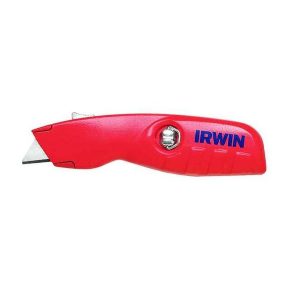 Irwin Safety Knife,6 in.,High Visibility Red 2088600