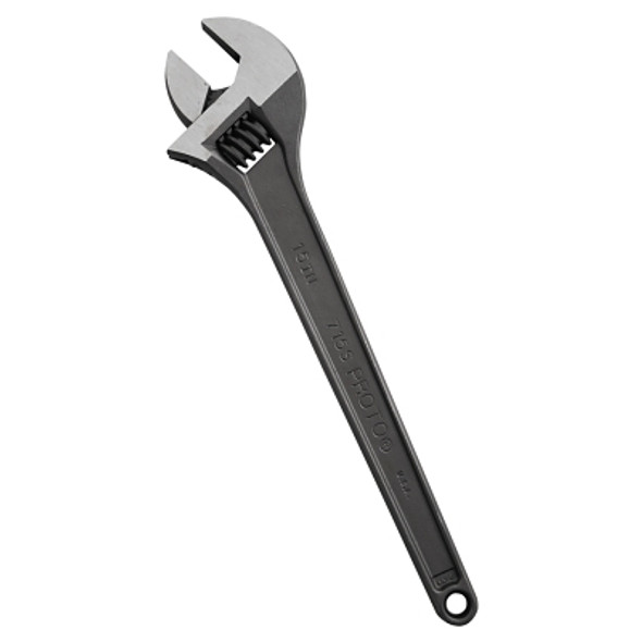 Protoblack Adjustable Wrenches, 15 in Long, 1-11/16 in Opening, Black Oxide