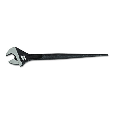 Click-Stop® Adjustable Spud Wrench, 16-1/8 in L, 1-1/2 in Opening, Black Oxide
