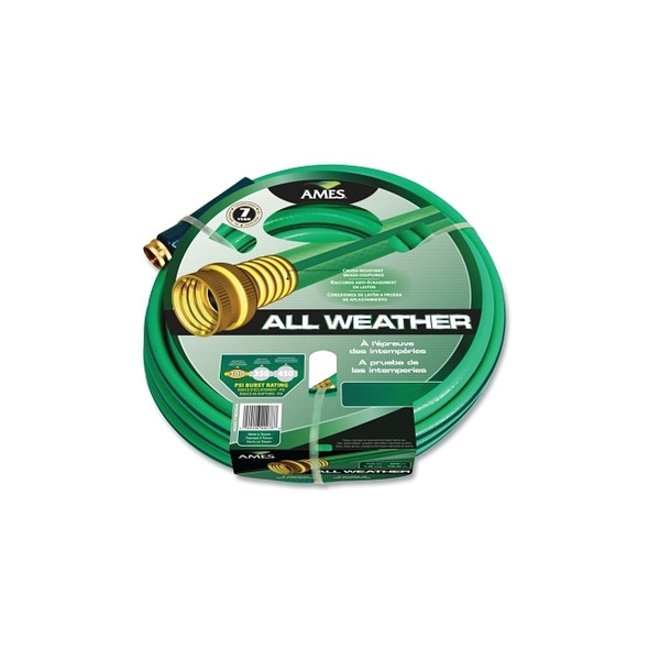All-Weather Garden Hose, 5/8 in dia x 50 ft L, Green/Blue