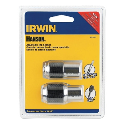 Hanson® 2 Pc Adjustable Tap Socket Sets, 3/8 in Drive, #6 to 1/2 in Tap Range