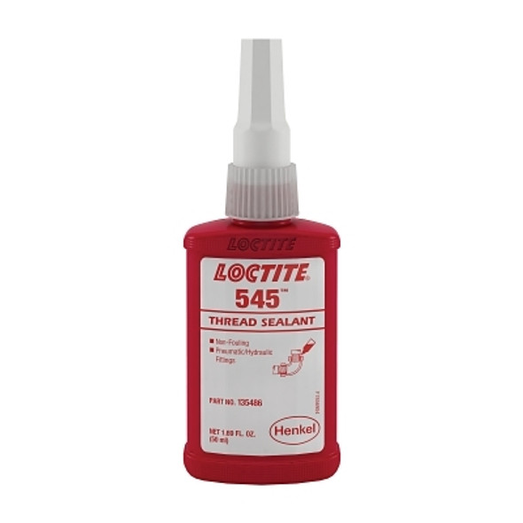 545™ Thread Sealant, Hydraulic/Pneumatic Fittings, 50 mL, Bottle, Purple
