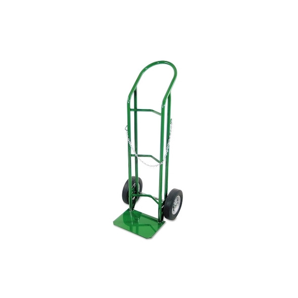 Single-Cylinder Delivery Cart, 48 in H x 18 in W,  10 in Solid Rubber Wheels