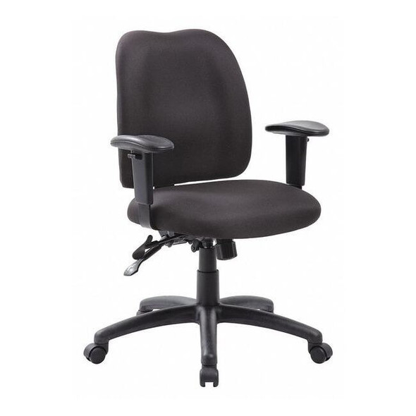 Manufacturer Varies Fabric Task Chair, 22 1/2-, Adjustable, Black 452R21