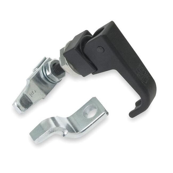 Compression Latch, Nonlock, Bl Powder Coat, Catch/Latch Length: 1-7/8"