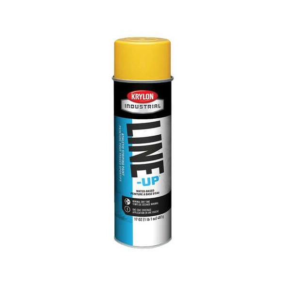 Athletic Field Striping Paint, 17 oz., Athletic Yellow, Water -Based