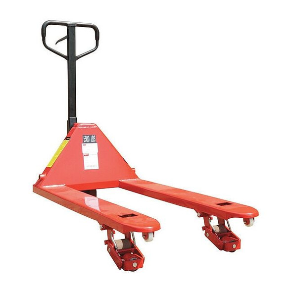 Dayton PalletJack,63in,27in,Orange,5500lb 493X19