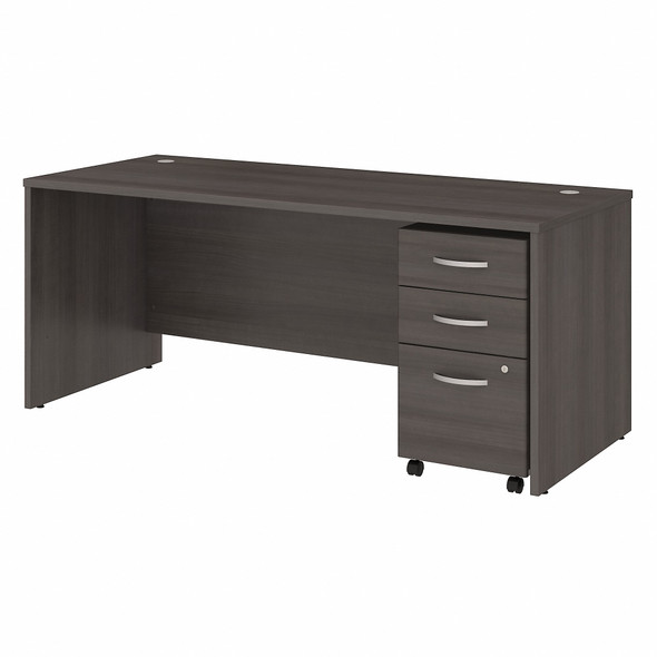 Bush Business Furniture Studio C 72W x 30D Office Desk with Mobile File Cabinet STC013SGSU