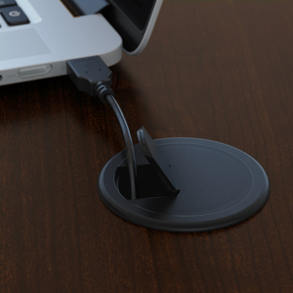 Bush Business Furniture Series C 72W Bowfront RH U-Station with 2-Drawer Lateral File SRC019MRRSU