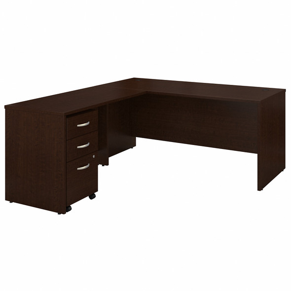 Bush Business Furniture Series C 66W L Shaped Desk with 48W Return and Mobile File Cabinet SRC083MRSU