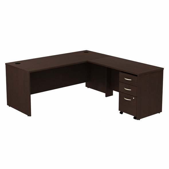 Bush Business Furniture Series C 72W L Shaped Desk with 48W Return and Mobile File Cabinet SRC001MRSU