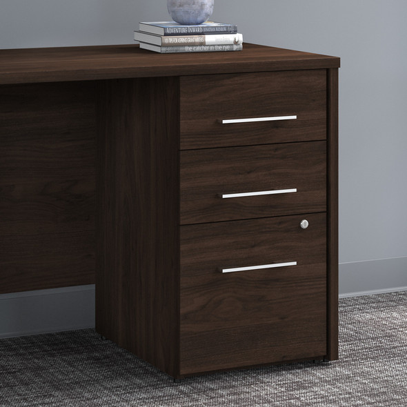 Bush Business Furniture Office 500 16W 3 Drawer File Cabinet in Black Walnut - Assembled OFF116BWSU