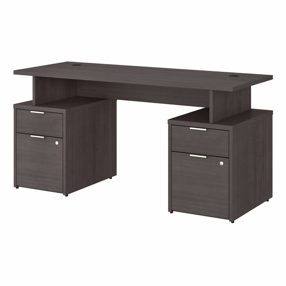 Bush Business Furniture Jamestown 60W Desk with 4 Drawers JTN017SGSU