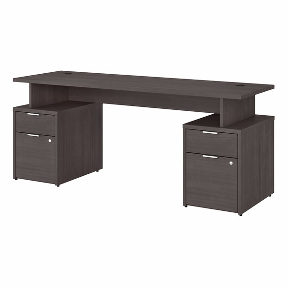 Bush Business Furniture Jamestown 72W Desk with 4 Drawers JTN005SGSU